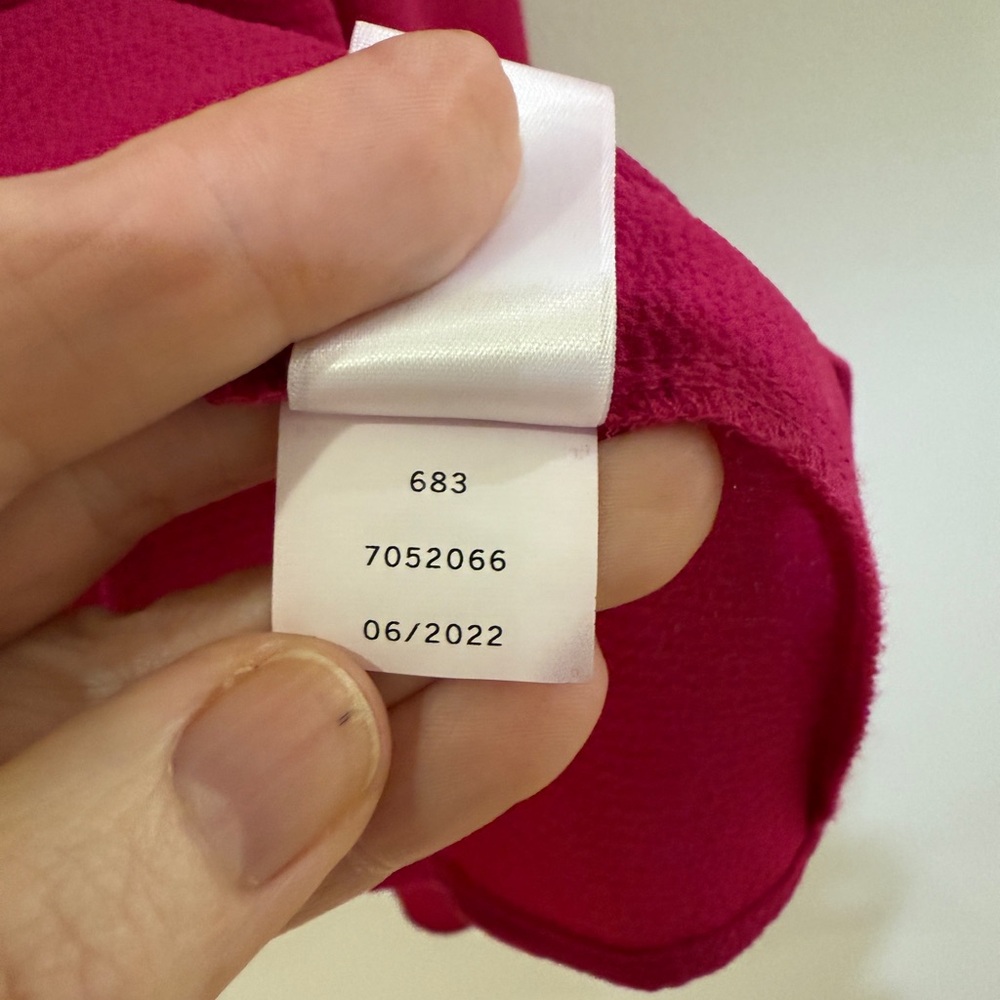 CeCe Shoulder Ruffle Hot Pink / Raspberry Top - Picture 8 of 12